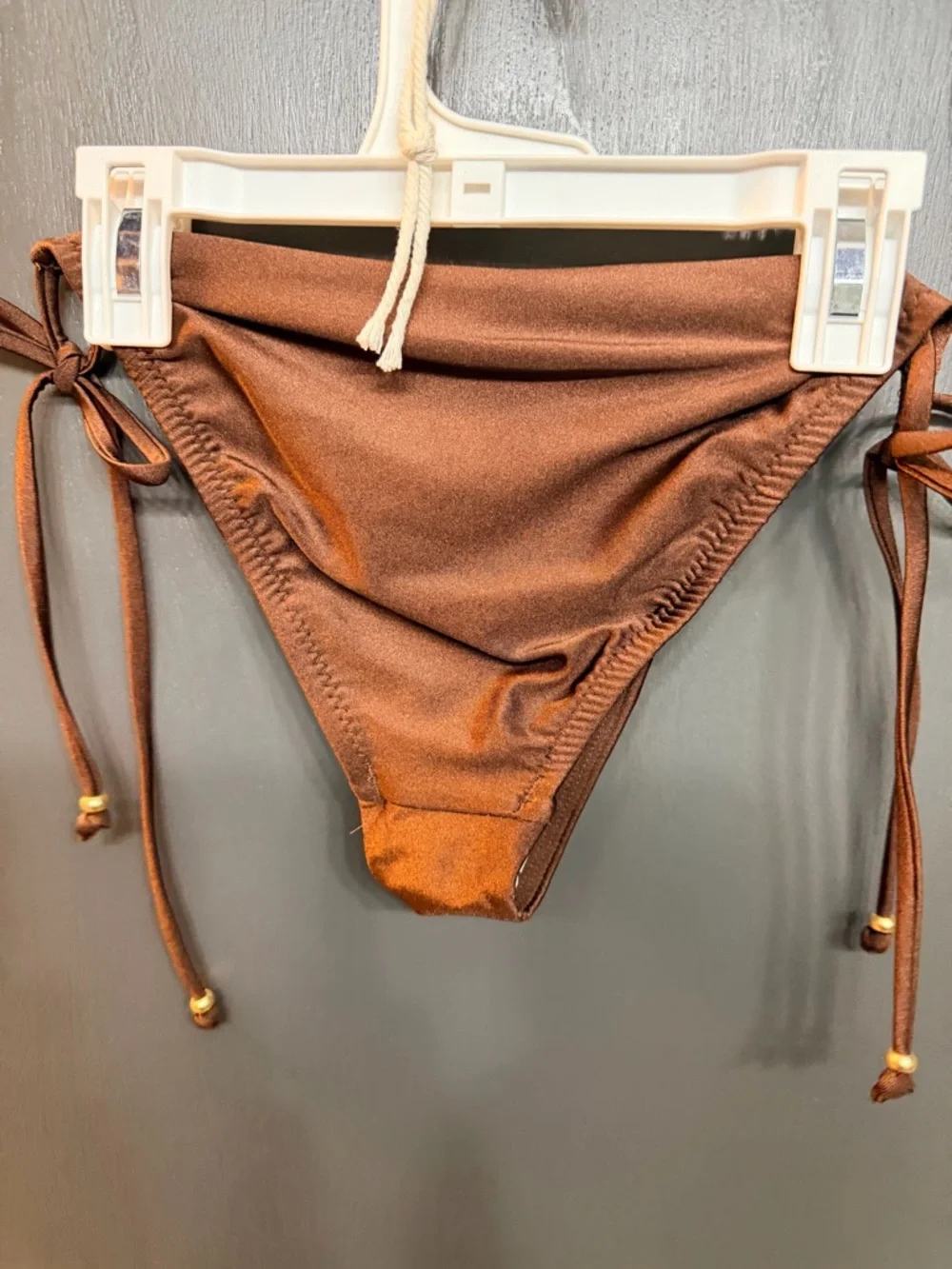 Shade & Shore Brown Tie-Side Bikini Bottoms